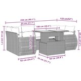  7-dijelni set vrtnih sofa od poliratana s jastucima bež | shoptok.hr