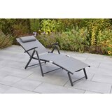 Gardenson VRTNI LEŽALNIK aluminij, jeklo prašno lakirano barve grafita, siva | Shoptok.si
