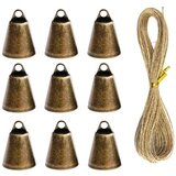 INF Festival Viseči Zvončki - 9 kosov Vintage Zvončkov z 5m Visečo Vrvjo Bronze, (5000078481) | Shoptok.si
