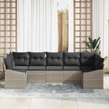  Set sofe 7 kom. Svjetlosiva poliratan 289 x 123,5 x 85 cm | shoptok.hr