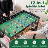  Igraća stol 12 u 1 s stolnim nogometom, zračnim hokejem, bilijarom, stolnim tenisom, šahom, kuglanjem i shuffleboardom | shoptok.hr