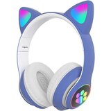Venisymlis Bluetooth igralne slušalke Cat Ear LED, zložljive naglavne slušalke za otroke/odrasle, (22102164) Cene