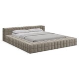 Makamii Tapecirani bračni krevet smeđe-sivi s podnicom 140x200 cm Akela – | shoptok.hr