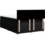  Krevet s oprugama i madracem crni 160x200 cm od tkanine | shoptok.hr