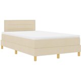  Krevet s opruga kutije s jastukom Krema 120 x 200 cm tkanina | shoptok.hr
