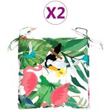  Jastuci za stolicu 2 kom višebojni 40 x 40 x 7 cm od tkanine | shoptok.hr