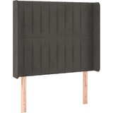  Posteljno vzglavje temno sivo 83x16x118/128 cm žamet, (20794607) | Shoptok.si