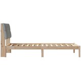 vidaXL Posteljni okvir z oblazinjenim vzglavjem Rjava 100 x 200 cm | Shoptok.si