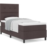 Box Spring Krevet s Madracem Tamnosmeđi 80x200 cm Tkanina | shoptok.hr