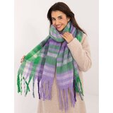 Fashion Hunters Purple and green women's winter scarf