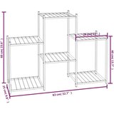 vidaXL Stalak za cvijeće 83 x 25 x 60 cm crni željezni | shoptok.hr