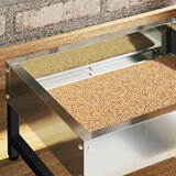 Feeder za ptice Srebrno 80 x 28 x 13.5 cm Cinkani čelik | shoptok.hr