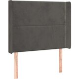  Uzglavlje s ušima tamnosivi 103x16x118/128 cm baršunasti | shoptok.hr