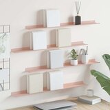  Lebdeća polica Zidne 4 pcs Ružičasta 80 x 9 x 2,5 cm Čelik | Eponuda.com