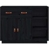  Komoda crna 98 5x40x75 cm od masivne borovine | shoptok.hr