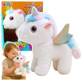 Plišani interaktivni jednorog, pokreti, zvukovi, bijeli, 21 cm | shoptok.hr