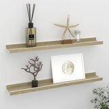 vidaXL Zidne police 2 kom bijele i boja hrasta sonome 60 x 9 x 3 cm Cijene