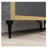 Hanah home komoda poli black marble anthracite gold