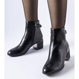 Gemre Black ankle boots decorated with a chain Fenughedu | Shoptok.si