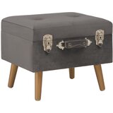 The Living Store Stolček s prostorom za shranjevanje 40 cm siv žamet - Stolček, (21482121) Cene