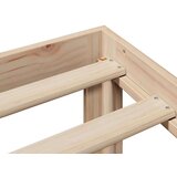 vidaXL Krevet s regalom za knjige bez madraca 200 x 200 cm od borovine | shoptok.hr