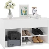  Klupa za cipele bijela 80 x 30 x 45 cm od iverice | shoptok.hr