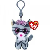TI PLUSH BOOS KIKI, 8,5 cm - siva mačka - Kopča