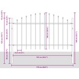  Vrtna Ograda Woerden Siva 170 x 140 cm Čelik s prahom premazan | Eponuda.com