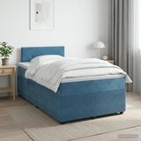  Boxspring krevet s madracem Plava 120 x 190 cm Baršun | shoptok.hr