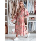 DStreet Sukienka one size midi w kwiatki LILOVIE różowa | Shoptok.si