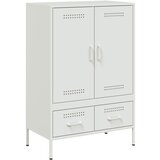  The Living Store Visoka omara bela 68x39x101,5 cm hladno valjano jeklo - Visoka Omara, (21496546) | Shoptok.si