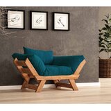 Hanah home Vrtna sofa sa jednim sedištem i jastukom, Tikovina-petrolej Cijene