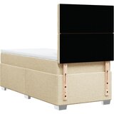  Krevet s oprugama i madracem krem 90 x 200 cm od tkanine | shoptok.hr