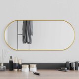  Zidno ogledalo zlatna 70x30 cm ovalno | Shoptok.si