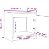  Noćni ormarići 2 kom sivi 40 x 30 5 x 40 cm od masivne borovine | shoptok.hr