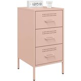vidaXL Nočna omarica 2 kosa roza 36x39x68 cm hladno valjano jeklo | Shoptok.si