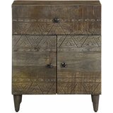 Maison Chic Nočna omarica - Nočna miza svetlo siva 50x33x60 cm masivni les Mango, (21688099) Cene