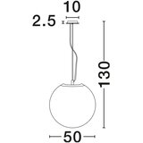 Nova Luce Bijela staklena viseća svjetiljka ø 50 cm Nevoso – | shoptok.hr