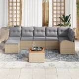 vidaXL set vrtnih sofa s jastucima Bež Poli ratan Cijene