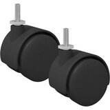  Kaster 2 pcs Crna i srebrna 40,1 x 40,1 x 37,8 mm Željezo i PP | shoptok.hr