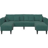  Baršunasta sofa s jastukom s jastukom 3 pcs Tamnozelena 208 cm Baršun | shoptok.hr