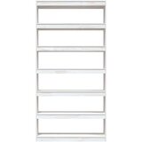 vidaXL Ormarić za knjige / pregrada bijeli 100x30x200 cm od borovine | shoptok.hr