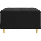  Otoman za pohranu s jastukom Crna 80 x 80 x 45 cm Baršun | Eponuda.com