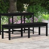  Klupa s 2 sjedala crna 159 5x44x45 cm masivna borovina | shoptok.hr