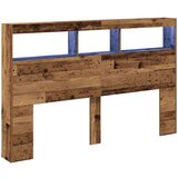 Ormarić Omarica za vzglavje postelje LED starinski les 160x17x102 cm | Shoptok.si