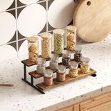 LIFEWIT Leseni organizator za parfume s kovinskim stojalom s 3 nivoji - 35 cm | Shoptok.si