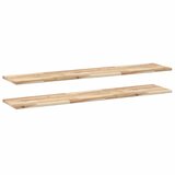  Plutajuće police 2 kom 160x30x2 cm od neobrađenog drva bagrema | Eponuda.com