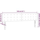  Uzglavlje crno 160x5x78/88 cm od tkanine | shoptok.hr