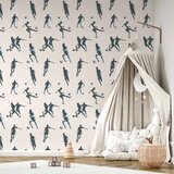 Tapeta - Football Characters - Action and movement in silhouettes on a light background. 50x1000 Vodootporna | shoptok.hr