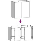  Zidno uzglavlje sivo 108 x 3 x 60 cm od masivne borovine | shoptok.hr